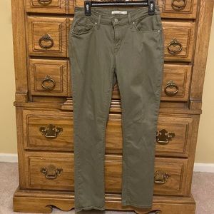 Levi’s Mid Rise Skinny Pants Olive Green Size W29/L30
